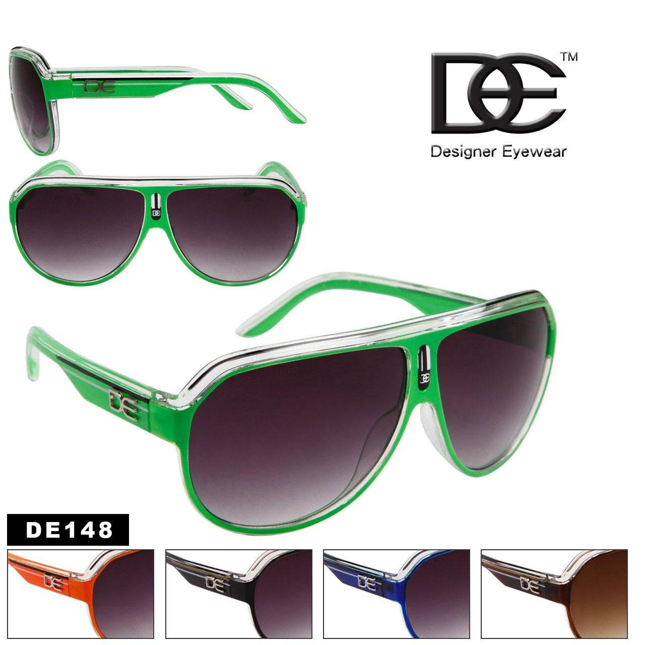 Designer Eyewear - Wholesale Sunglasses - Style # DE148