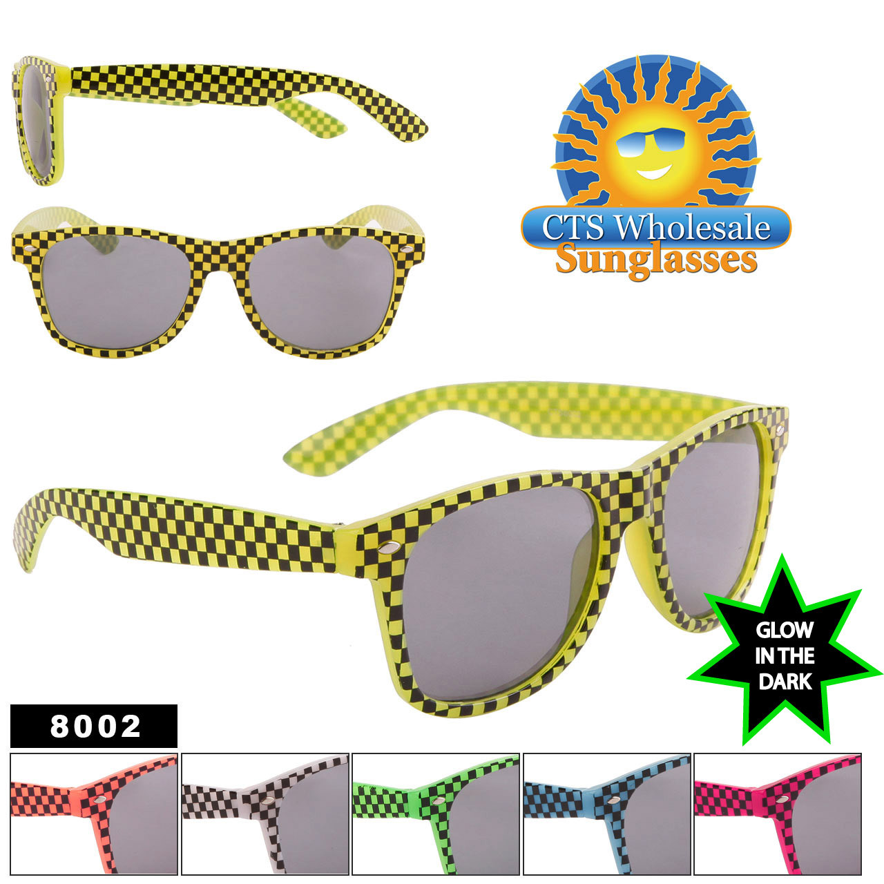 Glow In The Dark Sunglasses - Wholesale California Classics - Style #8002
