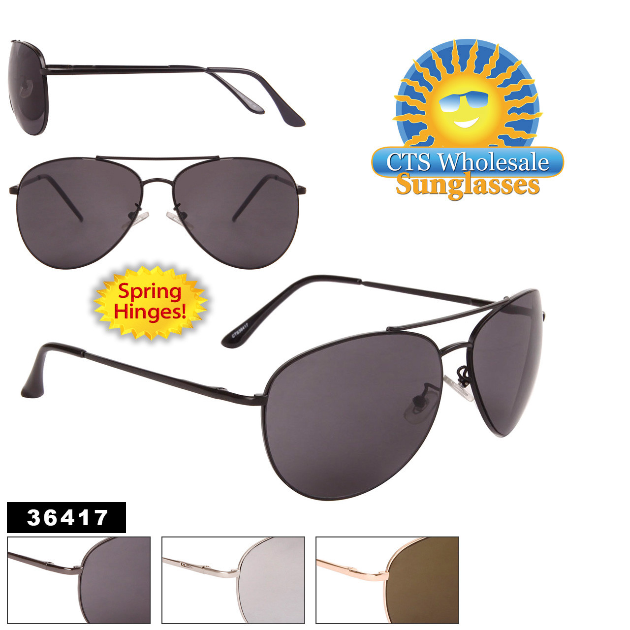 Wholesale Aviator Sunglasses - Style #36417 