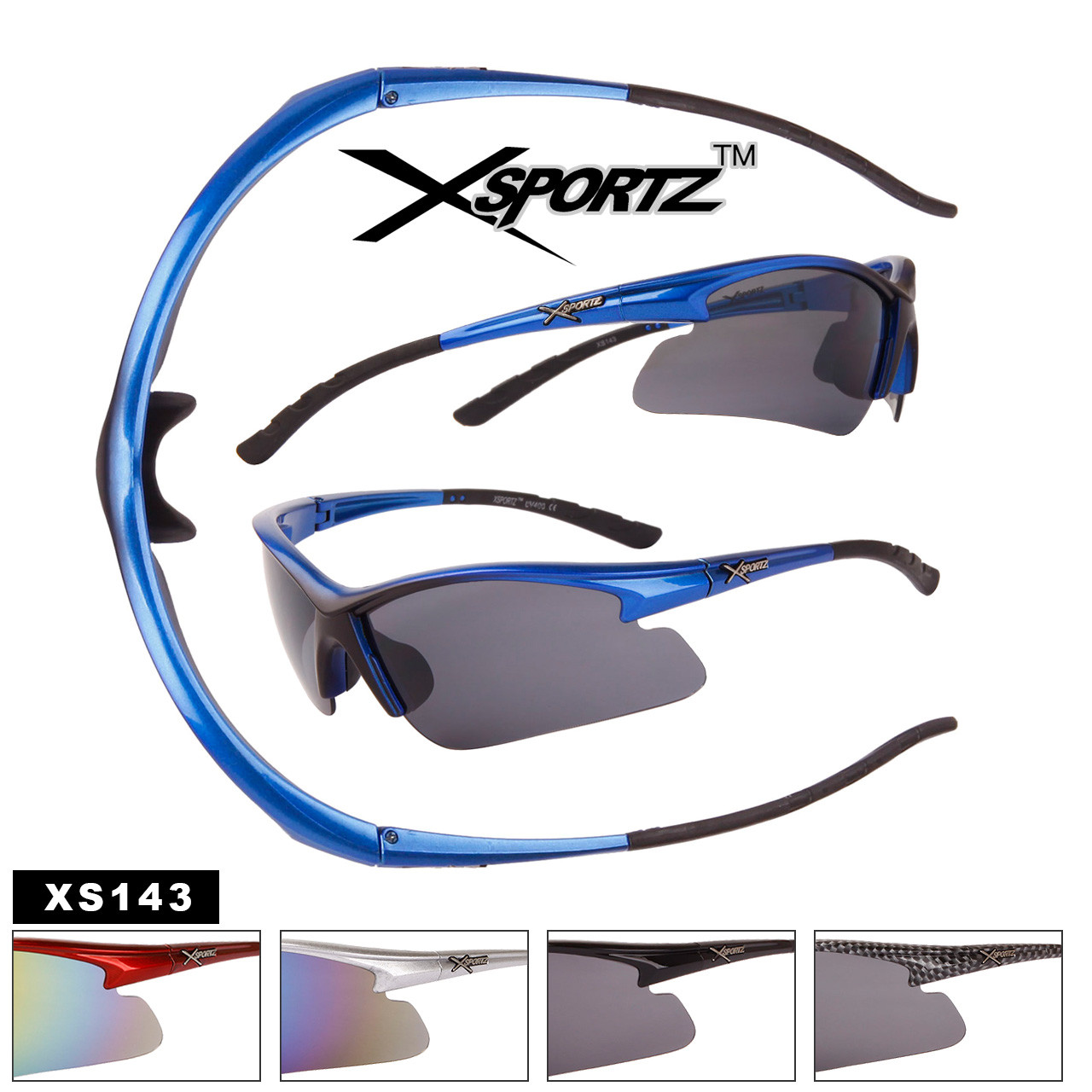 Xsportz™ Wholesale Sport Sunglasses - Style #XS143 