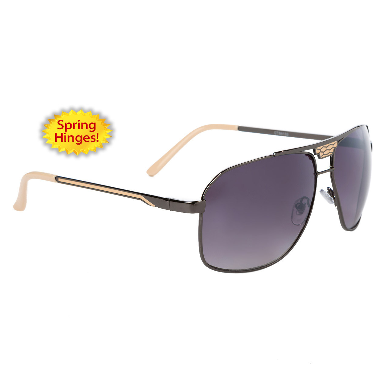 Square Aviator Sunglasses Style 6132 Spring Hinge