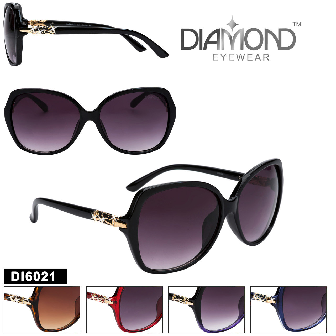 Wholesale Diamond™ Rhinestone Sunglasses - DI6021