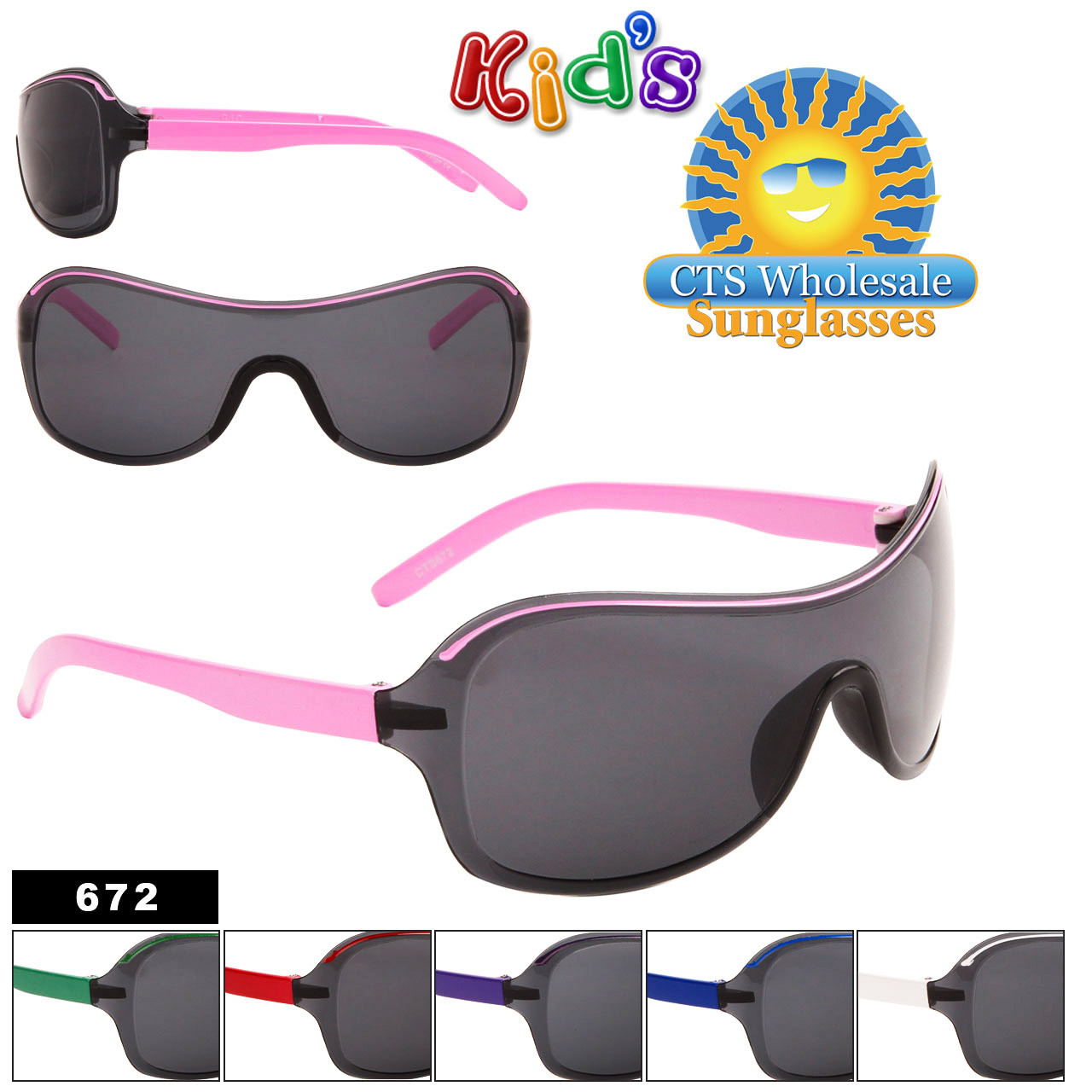 Wholesale Kid's Sunglasses - Style #672