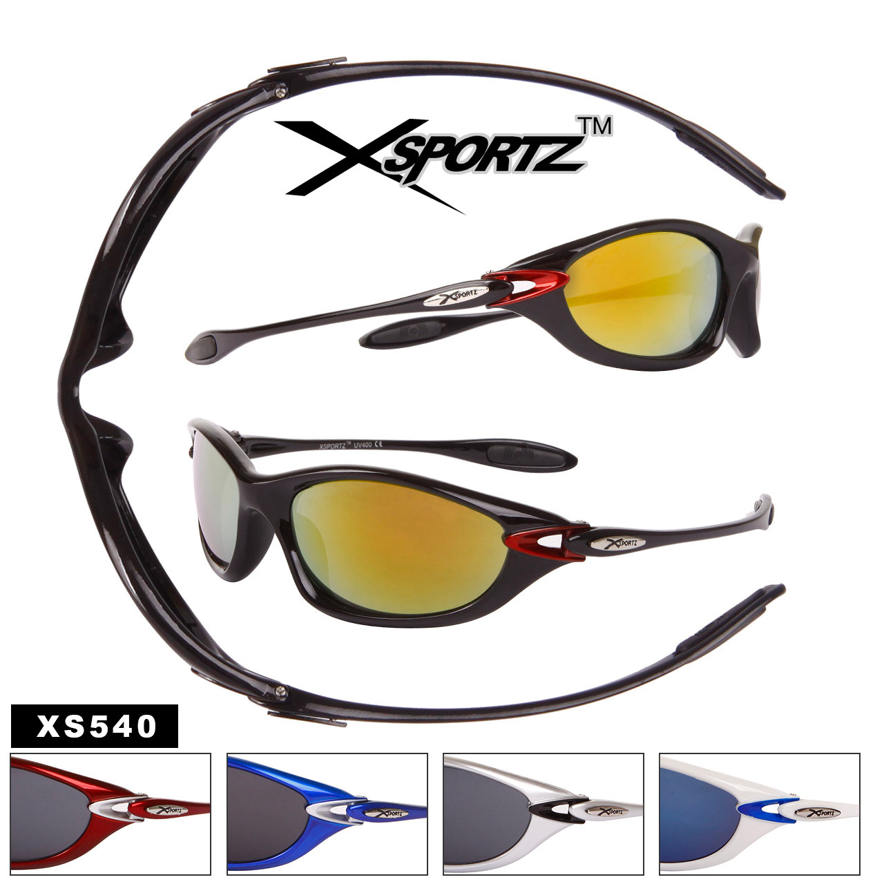 Xsportz™ Bulk Sports Sunglass - Style #XS540