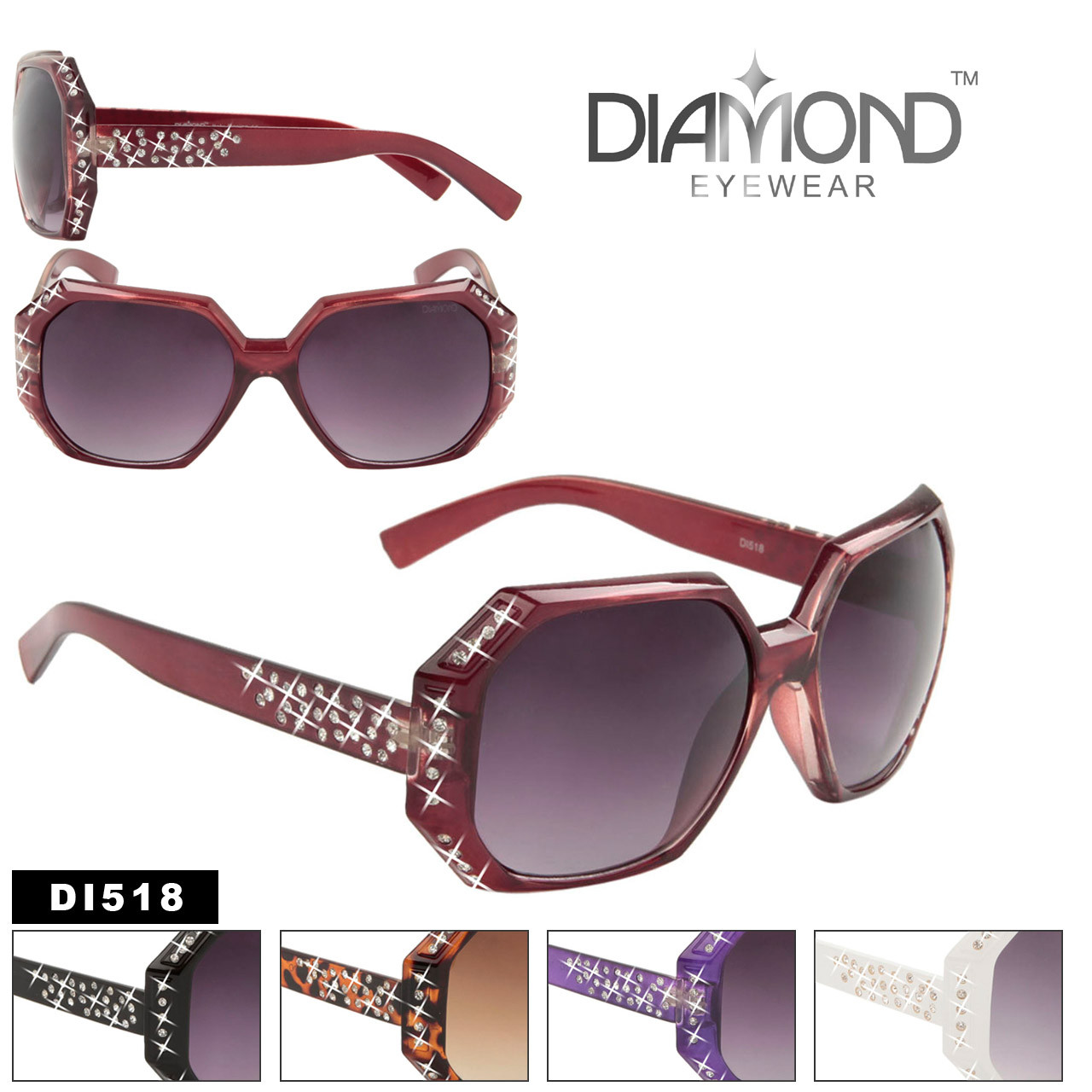 Buy IRUS Women Full Rim 100% UV Protection (UV 400) Hexagon Sunglasses -  S1187 C3 64 | Shoppers Stop