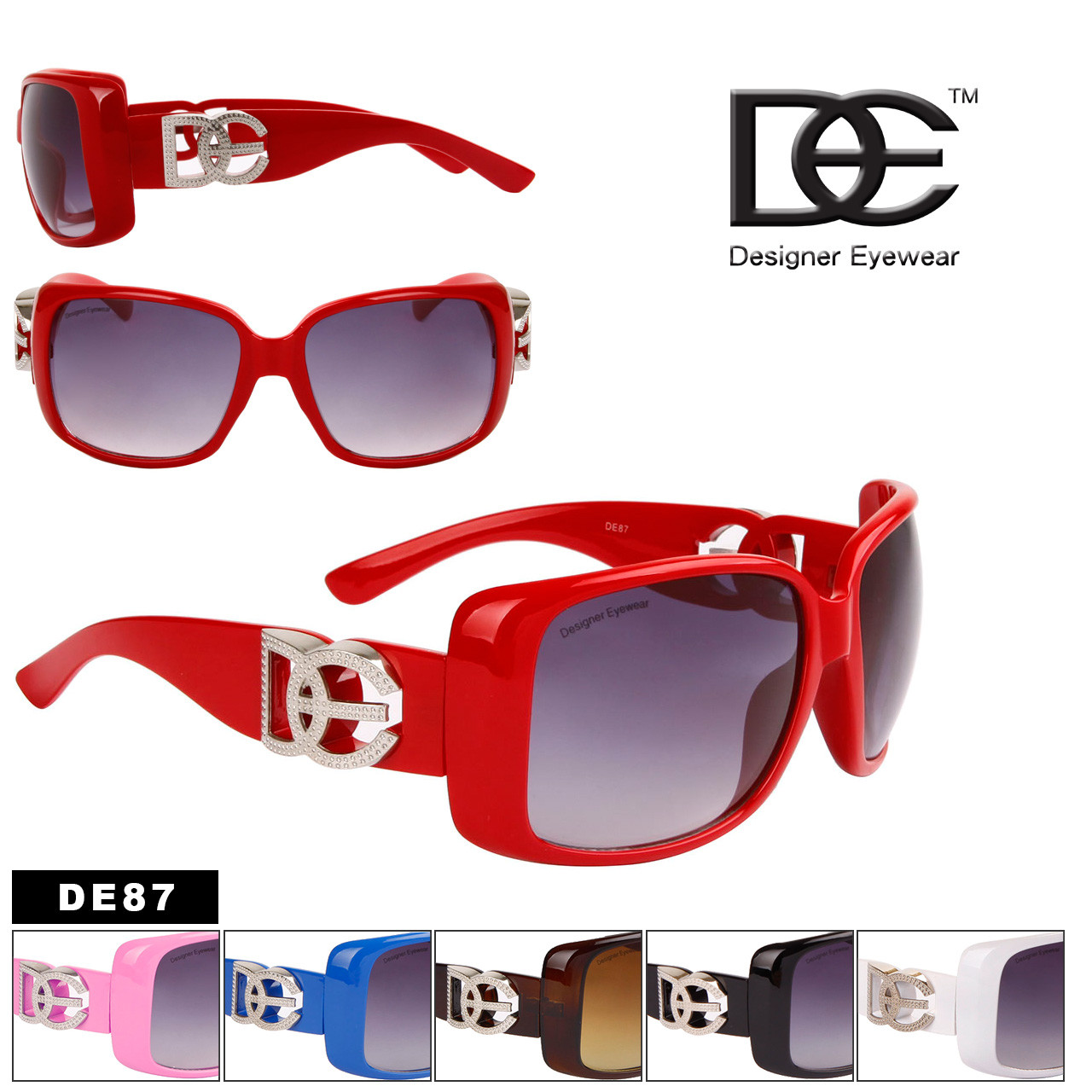 Square Rhinestone Women's Sunglasses Wholesale RH-7082