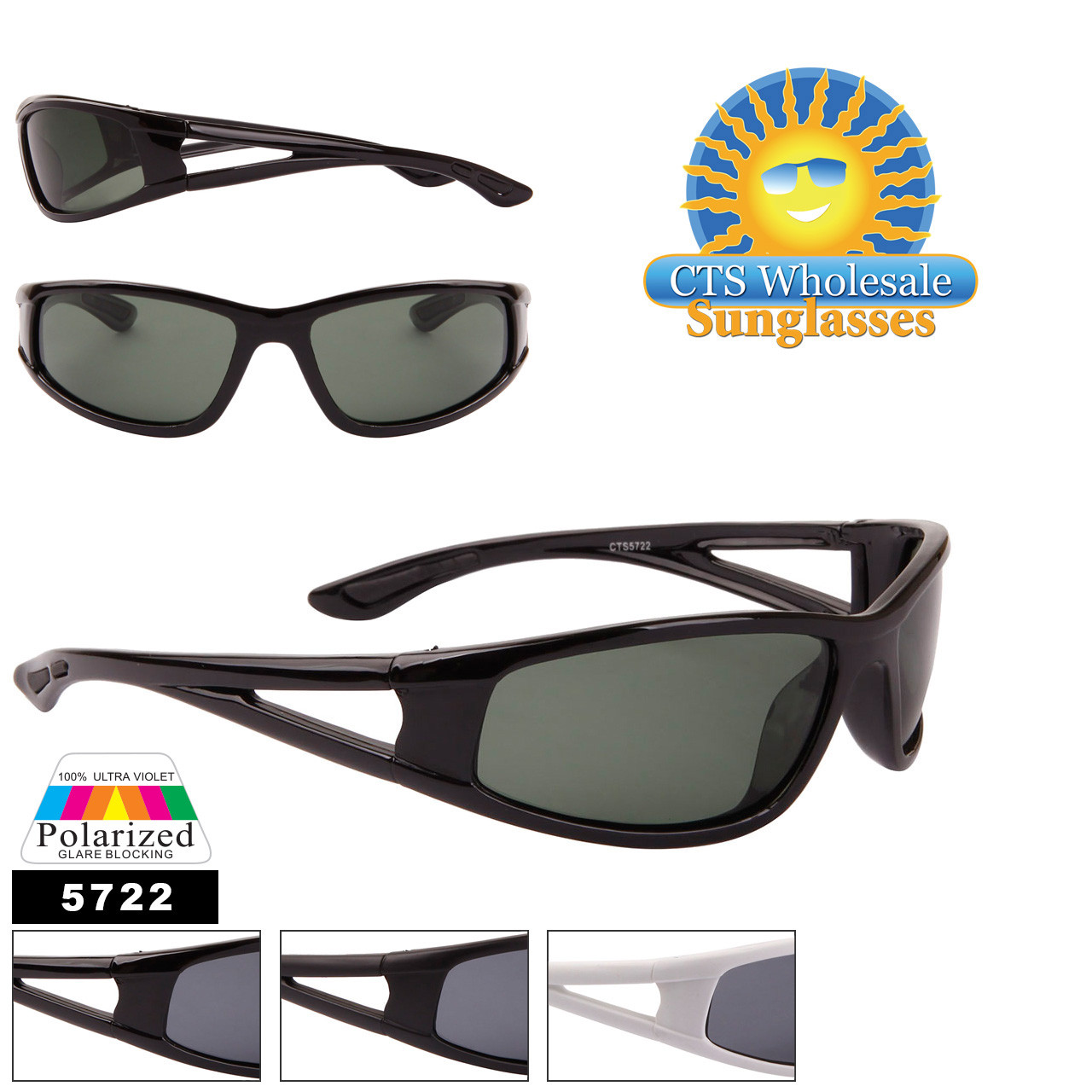 Polarized Sports Sunglasses by the Dozen - Style #5722