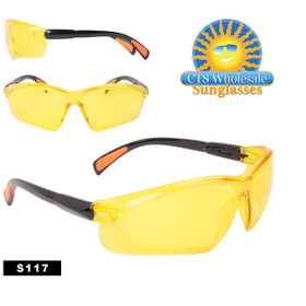 Safety Glasses ~ S111 | Adjustable Arms | Yellow Lens