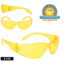 Safety Glasses ~ S111 | Adjustable Arms | Yellow Lens