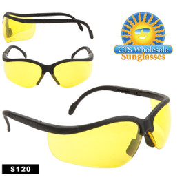 Safety Glasses ~ S111 | Adjustable Arms | Yellow Lens
