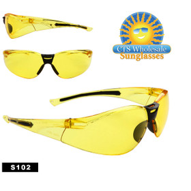 Safety Glasses ~ S111 | Adjustable Arms | Yellow Lens