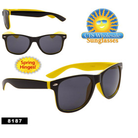 Bulk California Classics Sunglasses - Style # 8187 Black/Yellow