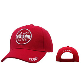 Wholesale Christian Baseball Cap | "Do Not Enter Hell"-Red