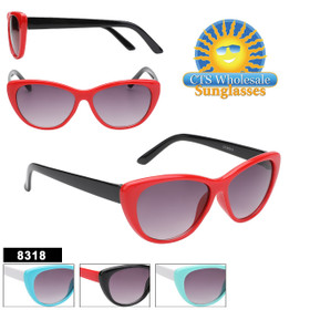 Cute Kids Retro Fashion style sunglasses.  This style comes in 4 color combinations.