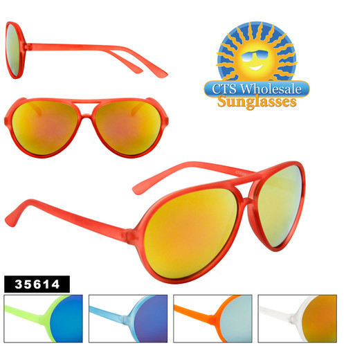 Wholesale Mirrored Aviator Sunglasses - Style #35614 
