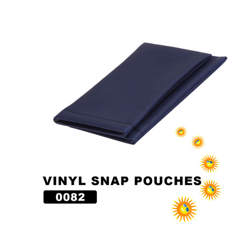 Wholesale Vinyl Snap Pouches ~ Navy Blue ~ 0082 (12 pcs.) 