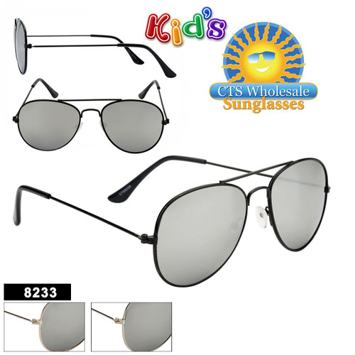 Mirrored Kid's Aviator Sunglasses Wholesale - Style #8233