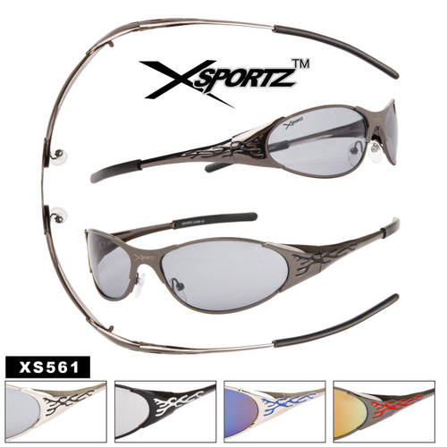 Xsportz™ Wholesale Sport Sunglasses with Spring Hinges - Style # XS56