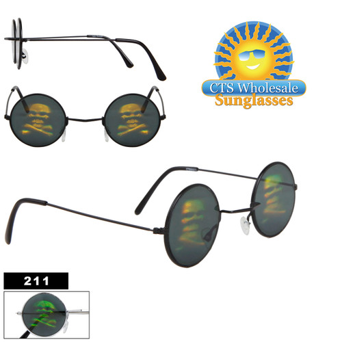 sunglasses with skull and crossbones
