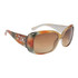 DE127 Designer Sunglasses for Ladies | Dark Grey ~  Light Grey ~ Orange Color Blend Transparent Frame