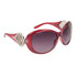 Fashion Sunglasses by Designer Eyewear DE125 Transparent Maroon Frame w/Silver Accents