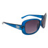 DE122 Women's Sunglasses Transparent Blue color frame