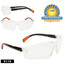 Clear Safety Glasses w/Rubber Tipped Adjustable Arms