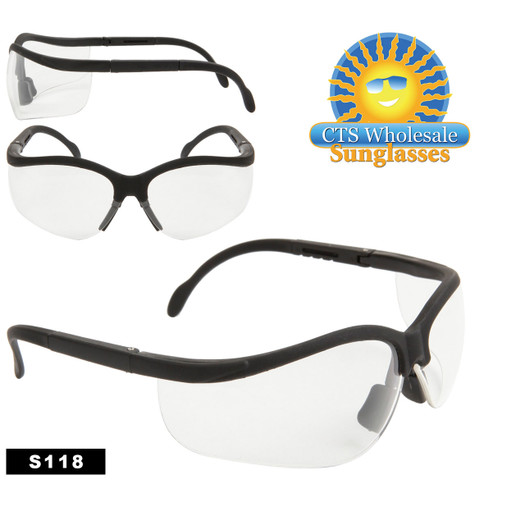 Clear Safety Glasses S118 Safety Glasses Adjustable Arms