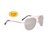 Mirrored Aviators with Spring Hinges Gold Frame
