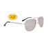 Mirrored Aviators with Spring Hinges Silver Frame