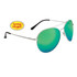 Mirrored Aviator Sunglasses Wholesale - Style #30113 Spring Hinge Green Mirror