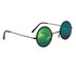 Side Looking Reptile Eyeball Hologram Sunglasses 1111 Gun Metal Frame