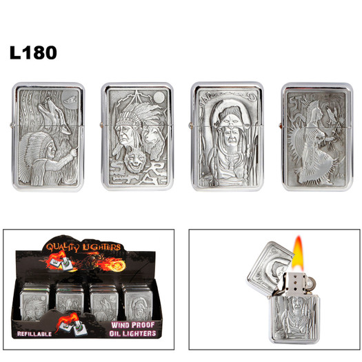 Oil Lighters Lighter Fluid NOT Included L180 (12 pcs.) Assorted