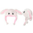 Wholesale Animal Cap | White & Pink Bunny with Short sides