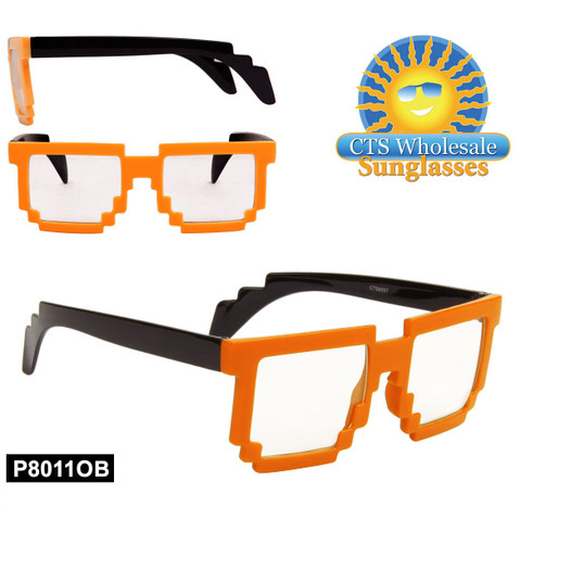 Lunettes De Soleil Pixel 8-bit Unisex - Monture Carrée Multicolore - Style Rétro Gamer