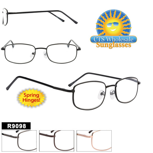 Metal Readers Wholesale R9098 Spring Hinge Temples CTS Wholesale L.L.C.