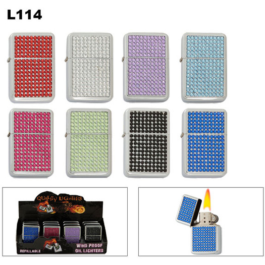 Bulk Lighters with Rhinestones L114 (1 doz.) Fluid NOT included