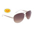 Metal Aviator Sunglasses DE590 Spring Hinge Silver/White
