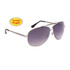 Metal Aviator Sunglasses DE590 Spring Hinge Silver/Black