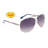 Metal Aviator Sunglasses DE590 Spring Hinge Silver/Black