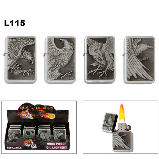 Wholesale Oil Lighters Eagle L115 (1 doz.) Fluid NOT included