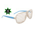 Glow in the Dark Wholesale Shutter Shades 557 White & Blue Frame