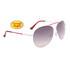 Metal Aviator Sunglasses Wholesale - Style #677 Spring Hinge White/Red