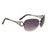 Ladies Fashion Aviator Sunglasses 688 Silver Frame w/Black Tips