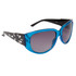 DI516 Rhinestone Sunglasses Blue & Black Frames