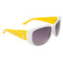 DI516 Rhinestone Sunglasses Yellow & White Frames