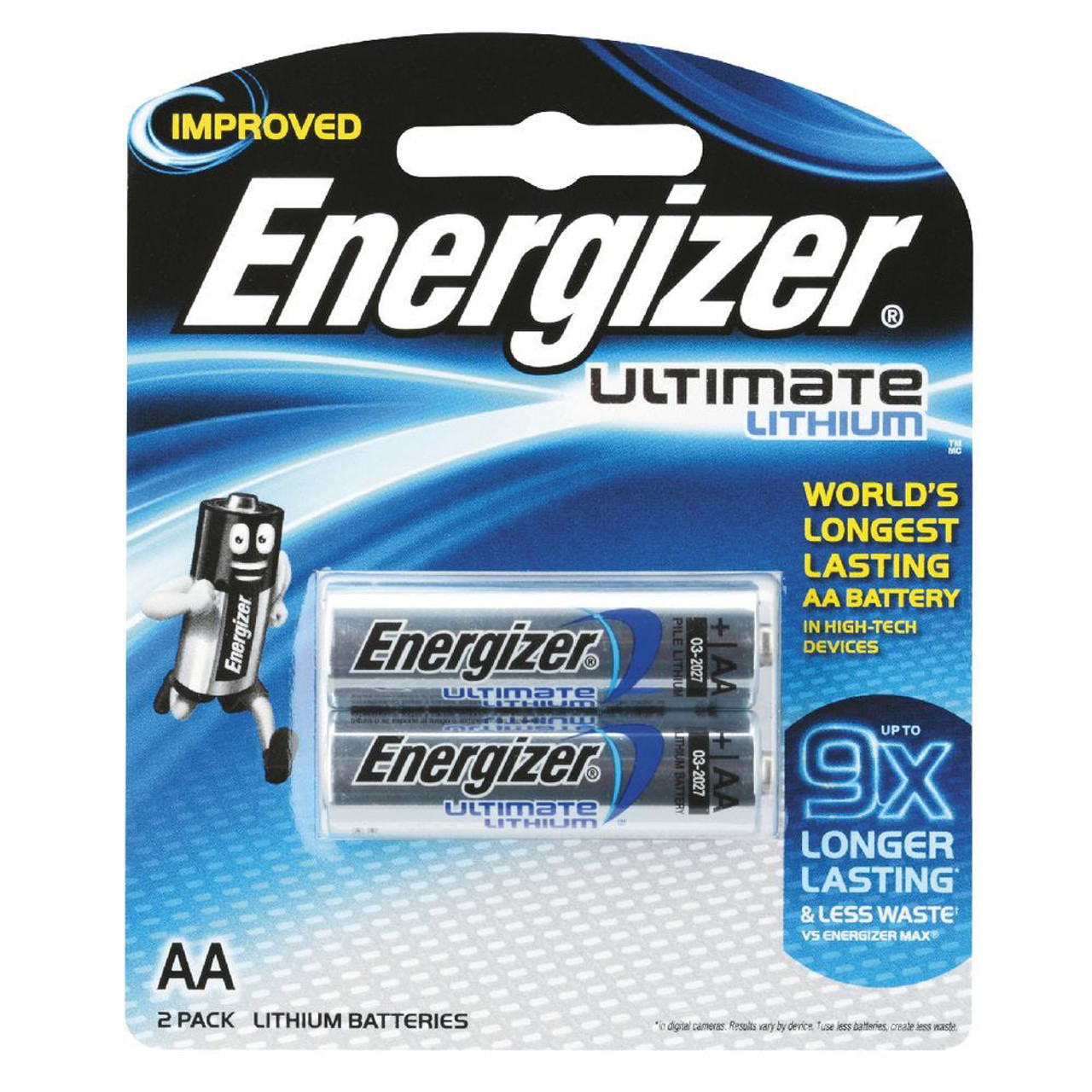 AA Energizer Ultimate Lithium (L91) Batteries (2-Card)