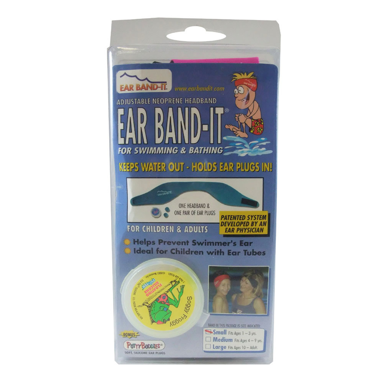 Ear band-it Swimming Headband Earband Earplugs Putty Buddies for Kids Adult  Bath