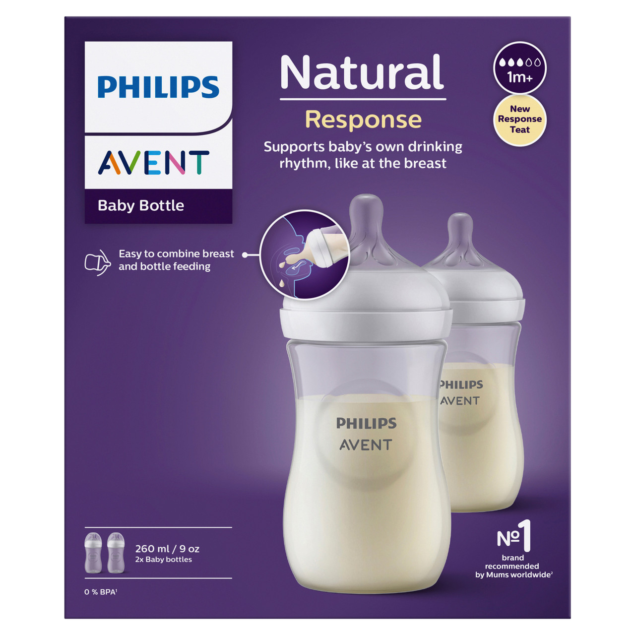 Philips Avent Natural Response Bottle 260ml Pack