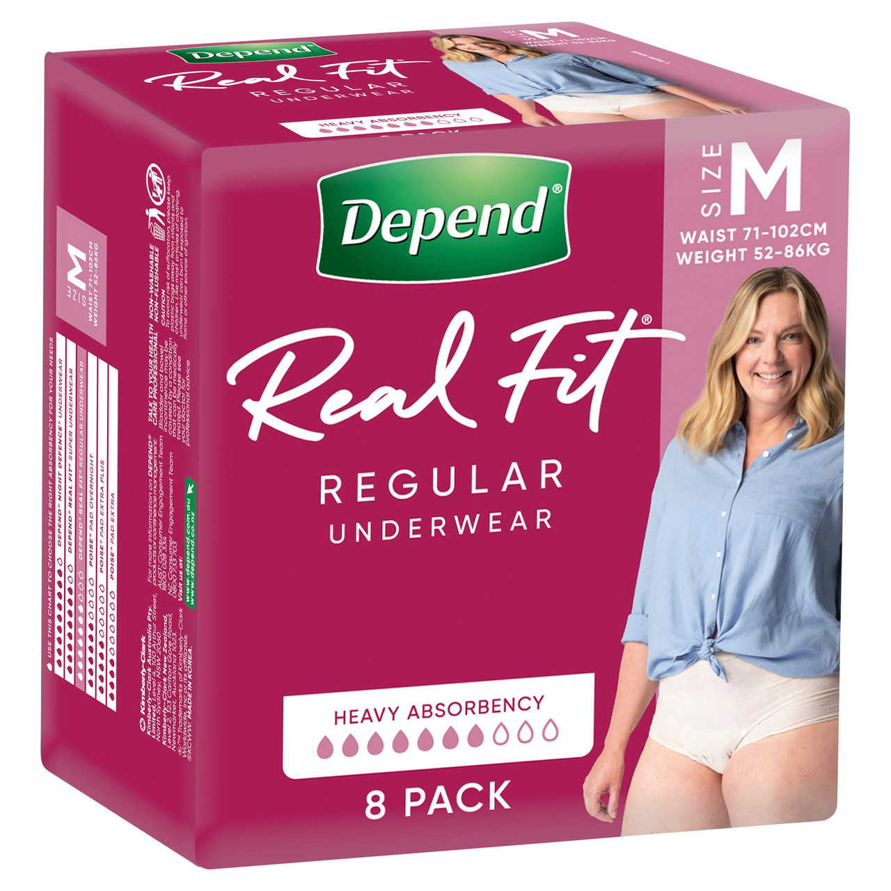 Depend Underwear Super Real Fit Women Medium 8 Incontinence Aids Good  Absorption